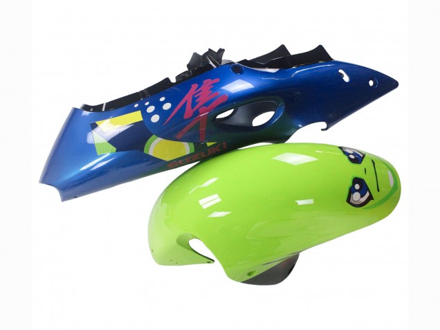 Descuento Carenados Moto Suzuki GSXR 1300 Hayabusa 1996-2007 - Azul Verde Tiburón 46