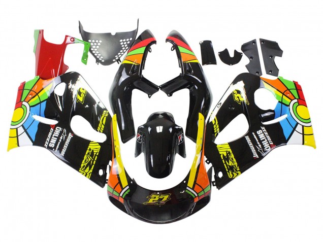 Descuento Carenados Moto Suzuki GSXR 600 / GSXR 750 1996-2000 - Negro Multicolor 27