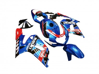 Descuento Carenados Moto Suzuki GSXR 600 / GSXR 750 2001-2003 - Azul Rojo Carrera