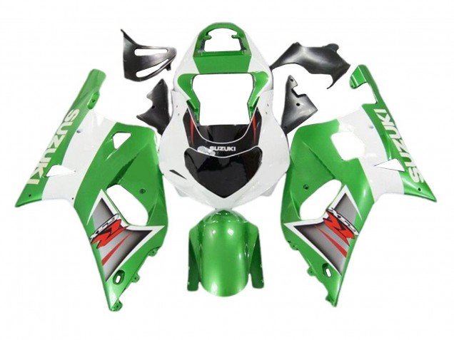 Descuento Carenados Moto Suzuki GSXR 600 / GSXR 750 2001-2003 - Blanco Verde Plata Rojo Negro
