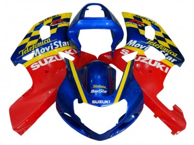Descuento Carenados Moto Suzuki GSXR 600 / GSXR 750 2001-2003 - Azul Rojo Amarillo