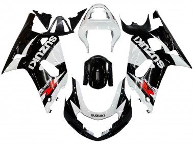 Descuento Carenados Moto Suzuki GSXR 600 / GSXR 750 2001-2003 - Blanco Negro Brillante Rojo