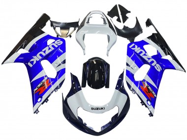 Descuento Carenados Moto Suzuki GSXR 600 / GSXR 750 2001-2003 - Azul Blanco Negro Brillante Rojo