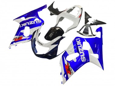 Descuento Carenado Moto Suzuki GSXR 600 / GSXR 750 2001-2003 - Blanco Azul Negro Brillante Rojo