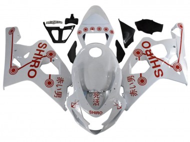 Descuento Carenados Moto Suzuki GSXR 600 / GSXR 750 2001-2003 - Blanco Rojo Shiro