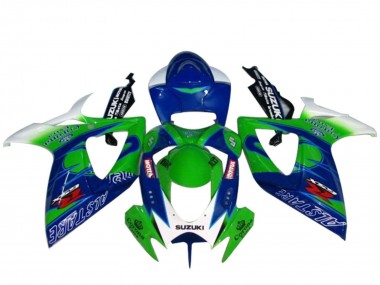 Descuento Carenados Moto Suzuki GSXR 600 / GSXR 750 2004-2005 - Blanco Azul Verde