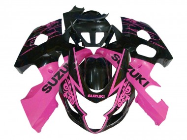 Descuento Carenado Moto Suzuki GSXR 600 / GSXR 750 2004-2005 - Rosa Negro Brillante