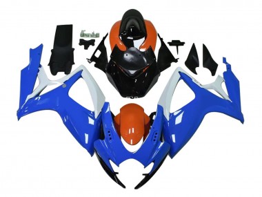Descuento Carenados Moto Suzuki GSXR 600 / GSXR 750 2004-2005 - Blanco Azul Naranja Negro