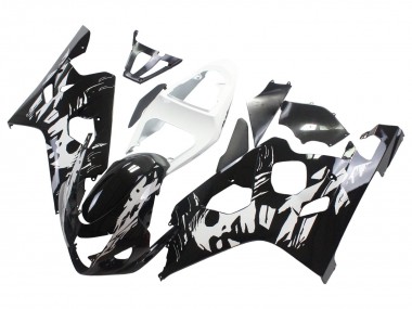 Descuento Carenado Moto Suzuki GSXR 600 / GSXR 750 2004-2005 - Blanco Negro