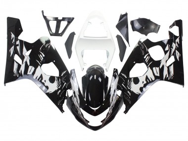 Descuento Carenado Moto Suzuki GSXR 600 / GSXR 750 2004-2005 - Blanco Negro