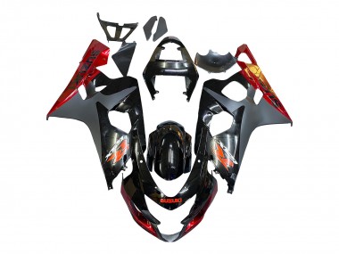 Descuento Carenados Moto Suzuki GSXR 600 / GSXR 750 2004-2005 - Negro Gris Rojo