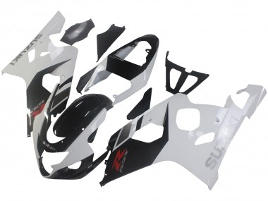 Descuento Carenados Moto Suzuki GSXR 600 / GSXR 750 2004-2005 - Blanco Negro Rojo