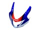 Descuento Carenado Moto Suzuki GSXR 600 / GSXR 750 2004-2005 - Blanco Azul Rojo