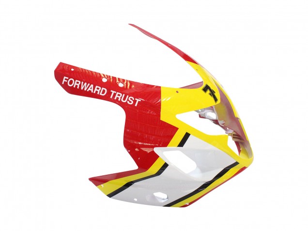Descuento Carenados Moto Suzuki GSXR 600 / GSXR 750 2004-2005 - Blanco Rojo Amarillo Michelin Texaon Heron 7