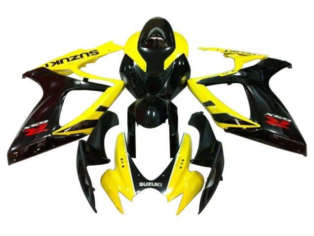 Descuento Carenados Moto Suzuki GSXR 600 / GSXR 750 2006-2007 - Amarillo Negro Brillante Rojo