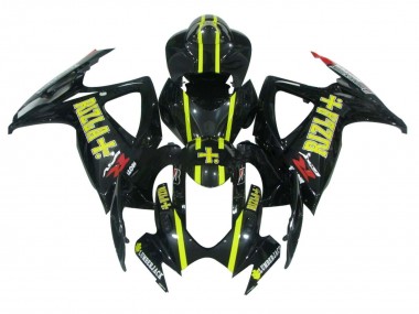 Descuento Carenados Moto Suzuki GSXR 600 / GSXR 750 2006-2007 - Negro Brillante Amarillo Rizla