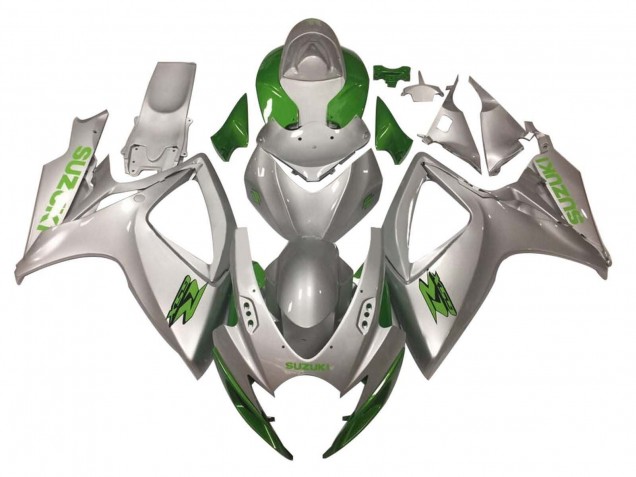 Descuento Carenados Moto Suzuki GSXR 600 / GSXR 750 2006-2007 - Plata Verde