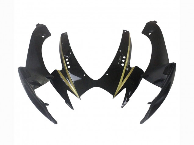 Descuento Carenados Moto Suzuki GSXR 600 / GSXR 750 2006-2007 - Negro Brillante Oro Raya