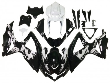 Descuento Carenados Moto Suzuki GSXR 600 / GSXR 750 2006-2007 - Negro Brillante Blanco