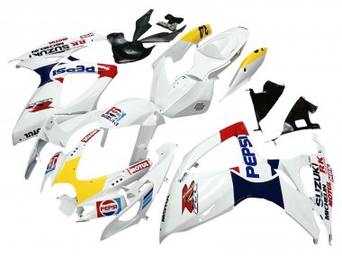 Descuento Carenados Moto Suzuki GSXR 600 / GSXR 750 2006-2007 - Blanco Rojo Amarillo Motul