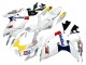 Descuento Carenados Moto Suzuki GSXR 600 / GSXR 750 2006-2007 - Blanco Rojo Amarillo Motul