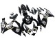 Descuento Carenados Moto Suzuki GSXR 600 / GSXR 750 2006-2007 - Negro Brillante Blanco Motul Lucky Strike