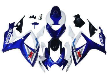Descuento Carenados Moto Suzuki GSXR 600 / GSXR 750 2006-2007 - Blanco Azul Negro Brillante Rojo