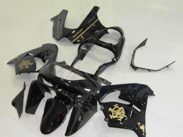 Descuento Carenados Moto Kawasaki ZX9R 1998-1999 - Negro Brillante Oro Jw