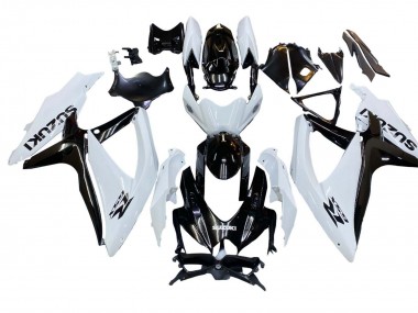 Descuento Carenado Moto Suzuki GSXR 600 / GSXR 750 2008-2010 - Blanco Negro