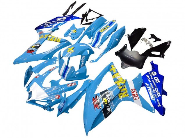 Descuento Carenados Moto Suzuki GSXR 600 / GSXR 750 2008-2010 - Azul Amarillo Rizla