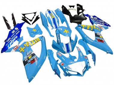 Descuento Carenados Moto Suzuki GSXR 600 / GSXR 750 2008-2010 - Azul Amarillo Rizla