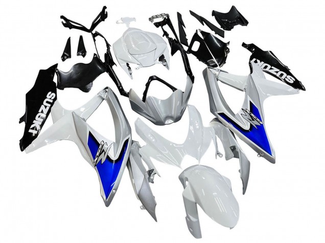 Descuento Carenados Moto Suzuki GSXR 600 / GSXR 750 2008-2010 - Blanco Plata Azul Negro