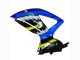 Descuento Carenados Moto Suzuki GSXR 600 / GSXR 750 2008-2010 - Azul Fluorescent Verde Tiburón