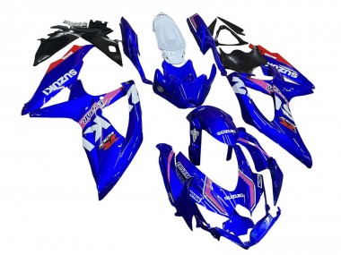 Descuento Carenados Moto Suzuki GSXR 600 / GSXR 750 2008-2010 - Blanco Azul Rosa Ecstar Motul
