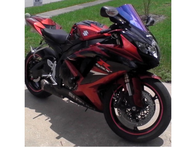 Descuento Carenados Moto Suzuki GSXR 600 / GSXR 750 2008-2010 - Rojo Negro Brillante