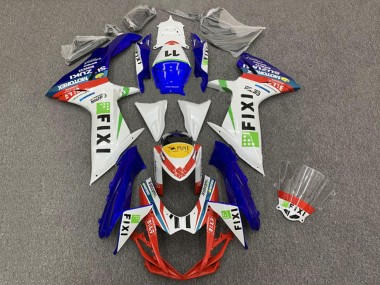 Descuento Carenados Moto Suzuki GSXR 600 / GSXR 750 2008-2010 - Blanco Azul Rojo Verde Amarillo Fixi 11