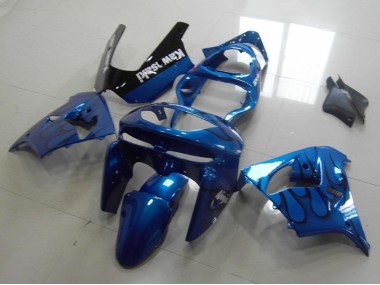 Descuento Carenados Moto Kawasaki ZX9R 1998-1999 - Azul Negro Llama
