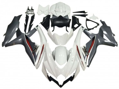 Descuento Carenados Moto Suzuki GSXR 600 / GSXR 750 2008-2010 - Blanco Gris Rojo