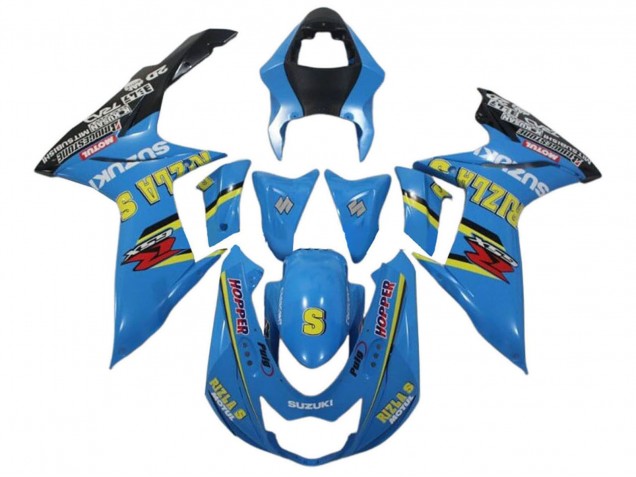 Descuento Carenados Moto Suzuki GSXR 600 / GSXR 750 2011-2024 - Azul Amarillo Negro Rizla