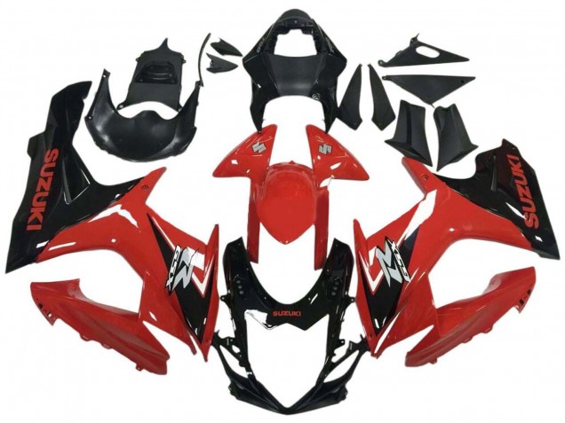 Descuento Carenado Moto Suzuki GSXR 600 / GSXR 750 2011-2024 - Rojo Negro Brillante