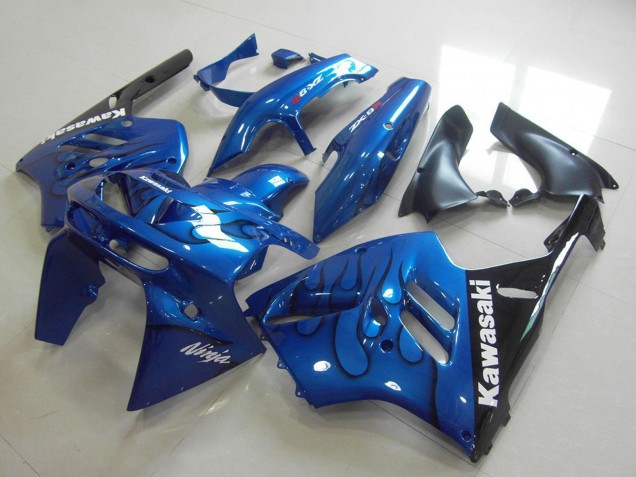 Descuento Carenado Moto Kawasaki ZX9R 1994-1997 - Azul Negro Llama