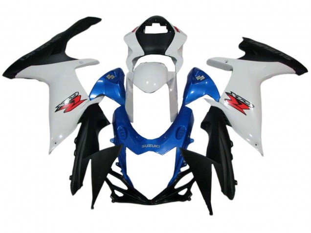 Descuento Carenados Moto Suzuki GSXR 600 / GSXR 750 2011-2024 - Blanco Azul Negro