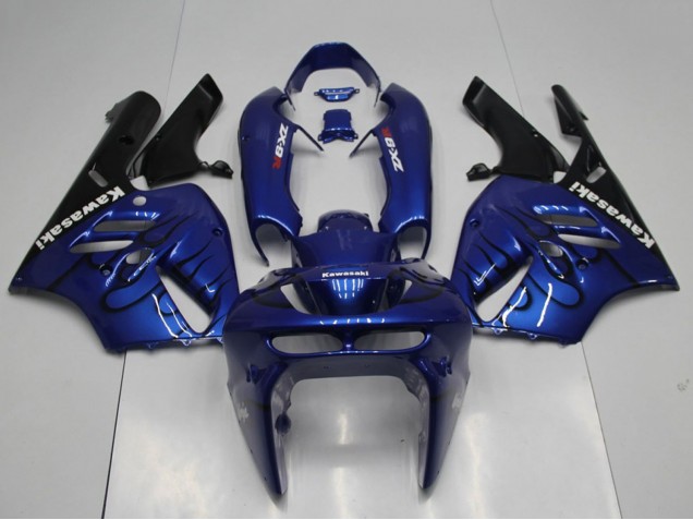 Descuento Carenados Moto Kawasaki ZX9R 1994-1997 - Azul Negro Llama