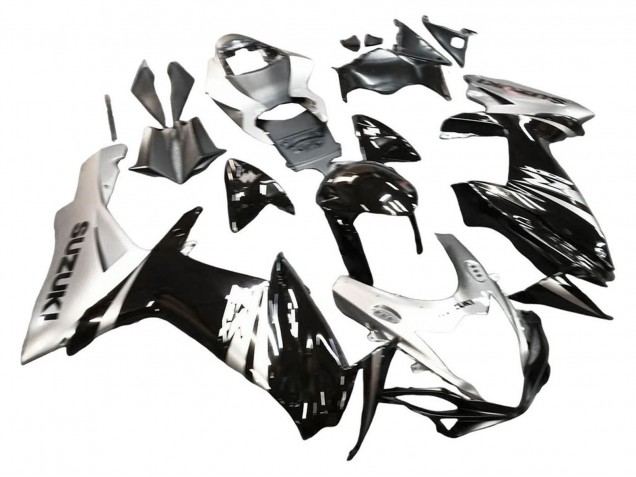 Descuento Carenado Moto Suzuki GSXR 600 / GSXR 750 2011-2024 - Negro Brillante Plata