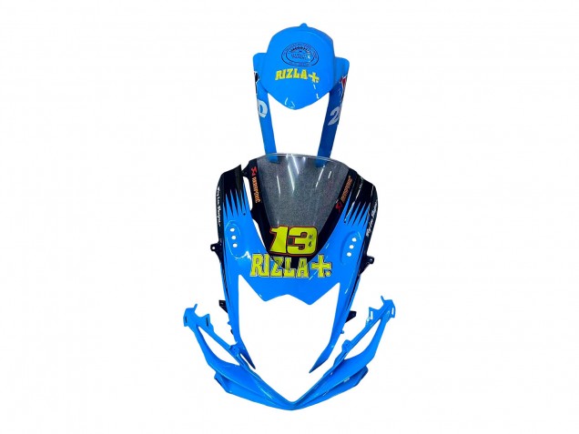 Descuento Carenados Moto Suzuki GSXR 600 / GSXR 750 2011-2024 - Azul Oro Rojo Negro Rizla