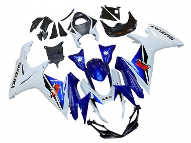 Descuento Carenado Moto Suzuki GSXR 600 / GSXR 750 2011-2024 - Blanco Azul Rojo