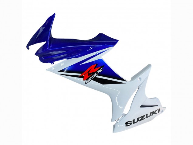 Descuento Carenado Moto Suzuki GSXR 600 / GSXR 750 2011-2024 - Blanco Azul Rojo