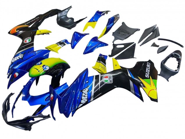 Descuento Carenados Moto Suzuki GSXR 600 / GSXR 750 2011-2024 - Azul Amarillo