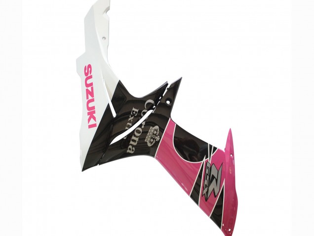 Descuento Carenados Moto Suzuki GSXR 600 / GSXR 750 2011-2024 - Blanco Rosa Negro Corona