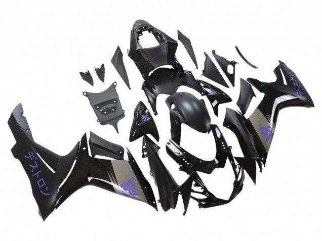 Descuento Carenados Moto Suzuki GSXR 600 / GSXR 750 2011-2024 - Negro Mate Gris Púrpura